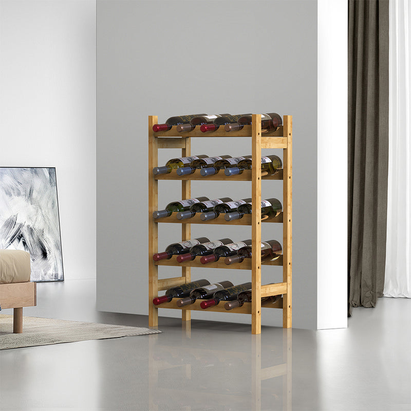 Cantinetta Portabottiglie di Vino  20 Posti in Legno Bambù Naturale   