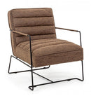 Poltrona Brianna in Similpelle Marrone