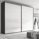 Sistema a Scorrimento Inferiore per Armadio 2 Ante 16 mm con Chiusura Soft Emuca