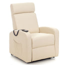 Poltrona Alzapersona Elettrica 1 Motore Reclinabile in Similpelle Katia Crema
