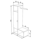 Mobile da ingresso 82x36x165 cm Krell rovere bianco