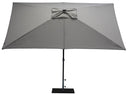 Ombrellone da Giardino 3x2 m Palo Ø38 mm in Alluminio Tessuto Olefin Trend Grigio