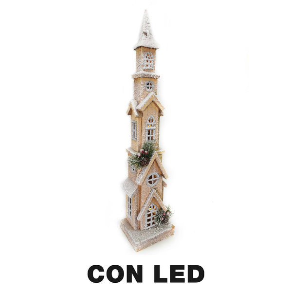 Casetta in Legno con Led naturale cm 14x12xh69 sconto