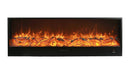 Camino Elettrico da Incasso 50,7x20x180 cm 1500W Effetto Fiamma Sined Amiata Nero