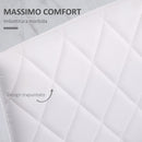 Set 4 Sedie Imbottite 41x50x91 cm in Similpelle Bianco