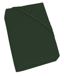 Lenzuolo Sotto con Angoli ed Elastico in Cotone Verde Oliva Varie Misure