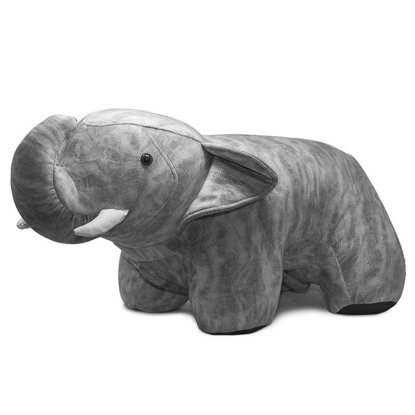 prezzo Sgabello Pouf Poggiapiedi per Bambini 77x36x34 cm Elefante Big Grigio Divina Home