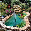 Laghetto con Cascata Artificiale Roccia da Giardino 265x145 cm in Vetroresina con Pompa