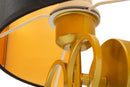 Lampada da Muro Rich 30x20x50 cm in Ferro e Tessuto Oro e Nero      