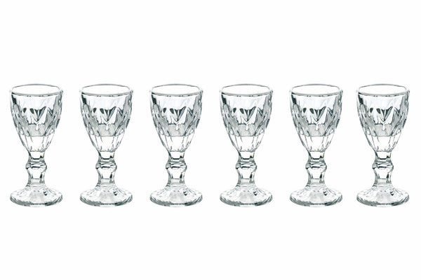Set 6 Liquorini Trasparenti in Vetro 45 ml Villa d'Este Home Tivoli Prisma sconto