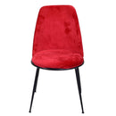 Sedia Kiev 49x56xh44/85 cm in Tessuto Velluto Rosso/Nero