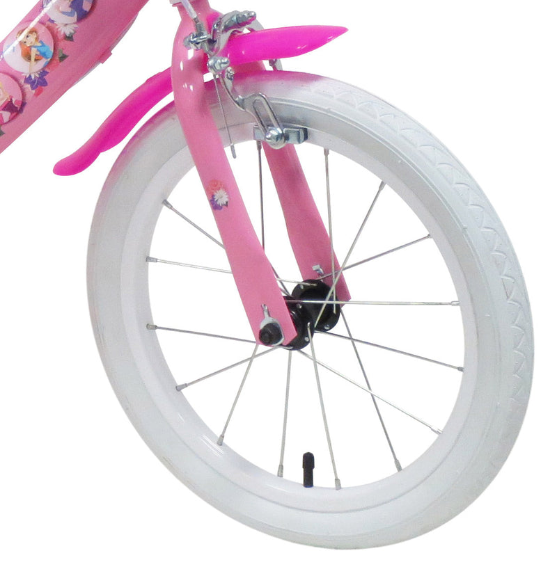 Bicicletta per Bambina 16" 2 Freni  Flower Rosa