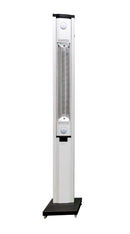 Stufa Elettrica ad infrarossi da Esterno 50x25x200 cm in Fibra di Carbonio con Luce Led Skyline Bianco Latte