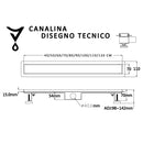 Canalina di Scarico Piastrellabile in Acciaio Inox a Pavimento Bonussi Varie Misure