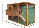 Pollaio da Giardino 198x75x103 cm Per 3-4 Galline in Legno Naturale 