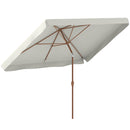 Ombrellone da Giardino 2x3 m con Apertura a Manovella Inclinabile e Anti UV 50+ Crema      