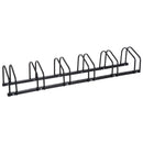 Rastrelliera Porta Biciclette 6 Posti 179x33x27 cm in Acciaio Nero
