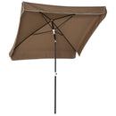 Ombrellone da Giardino 2x2 m Palo Ø28 mm in Matallo e Poliestere Marrone