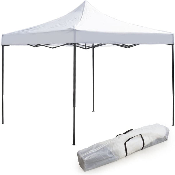 sconto Gazebo da Giardino Pieghevole 3x3m in Tessuto Bianco