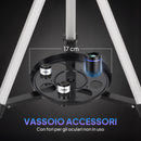 Telescopio Astronomico 70mm con 2 Lenti Oculari e Adattatore Smartphone Bianco e Nero      