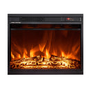 Camino Elettrico da Incasso 47x58,4x18 cm Effetto Fiamma 1500W Lorance Nero