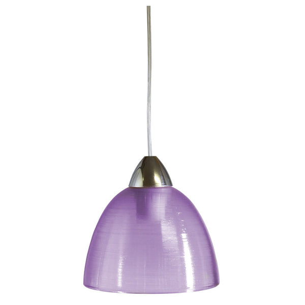 Sospensione D20 1xE27 Montatura Cromo-Trasparente Vetro Gel Viola E-Energy Carla prezzo