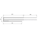 Porta Asciugamani Estraibile 2 Bracci 44 cm in Alluminio Opaco Emuca