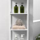 Mobile Scaffale Bagno 5 Ripiani 30x30x140 cm in MDF Bianco