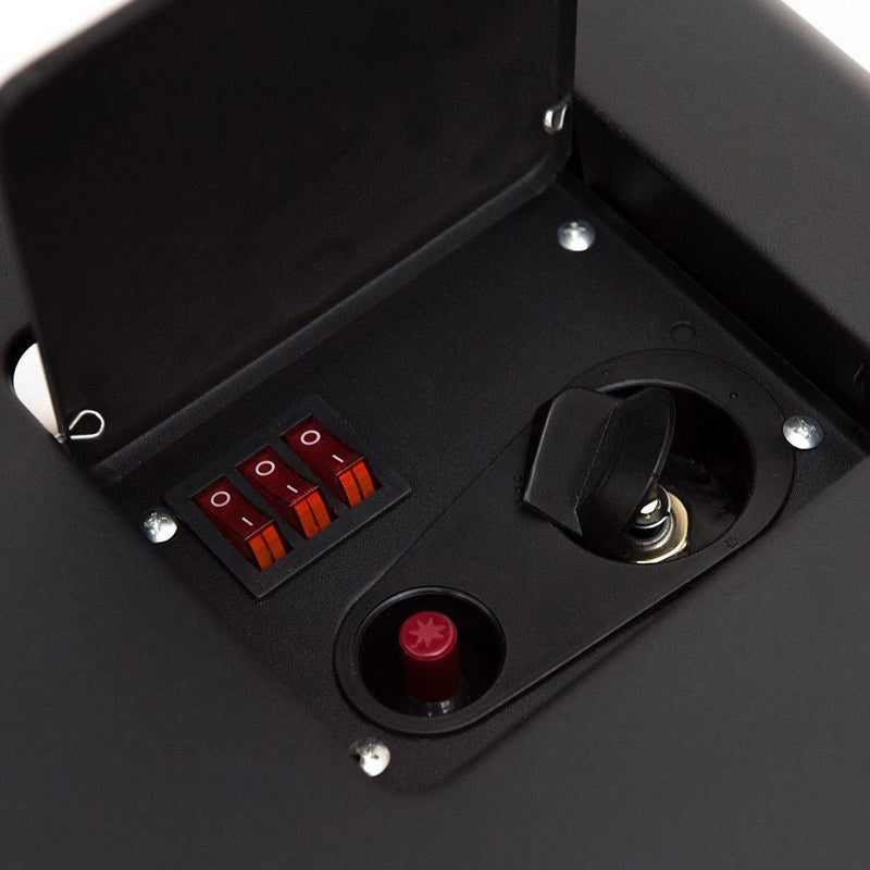 Stufa a Gas Gpl Ventilata da Interno con Ifrarossi e Alogena 4,2 kW Nera