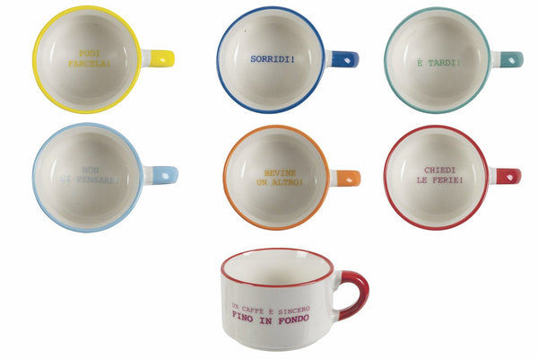 Set 6 Tazzine Caffè 90 ml in Porcellana Villa d'Este Home Tivoli Caffeomanzia Every Day Mood prezzo