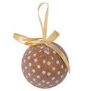 Set 14 Palle di Natale Ø7,5 cm in Polyfoam con Box Bianco e Oro