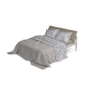 Set lenzuola stampa sopra Sotto e Federe Ornato Grigio Varie Misure