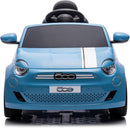 Macchina Elettrica per Bambini Licenza Fiat 500 12V con Telecomando Azzurro