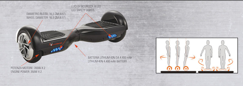 Hoverboard da 6,5 Pollici Nextreme Track 6.5 Nero