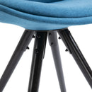Set 2 Sedie Imbottite 48x56x87 cm in Tessuto  Blu
