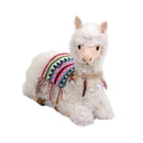 Pupazzo Lama bianco seduto con campanellini cm 28x13xh29