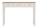 Console Fissa Matera 107x80x37 cm in Legno MDF e Ferro Bianco/Marrone