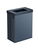 Pattumiera Alta 54L Interno Esterno Keter Verto Recycle 43,5x26,5x68,7 cm con Bordo Copri Sacco in Plastica Blu Perla      