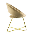 Set 2 Sedie Vintage 58x64x83 cm in Tessuto Effetto Velluto Greta Tortora