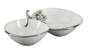 Svuota Tasche Balloons 32x20,5x8 cm in Ceramica Bianco e Argento