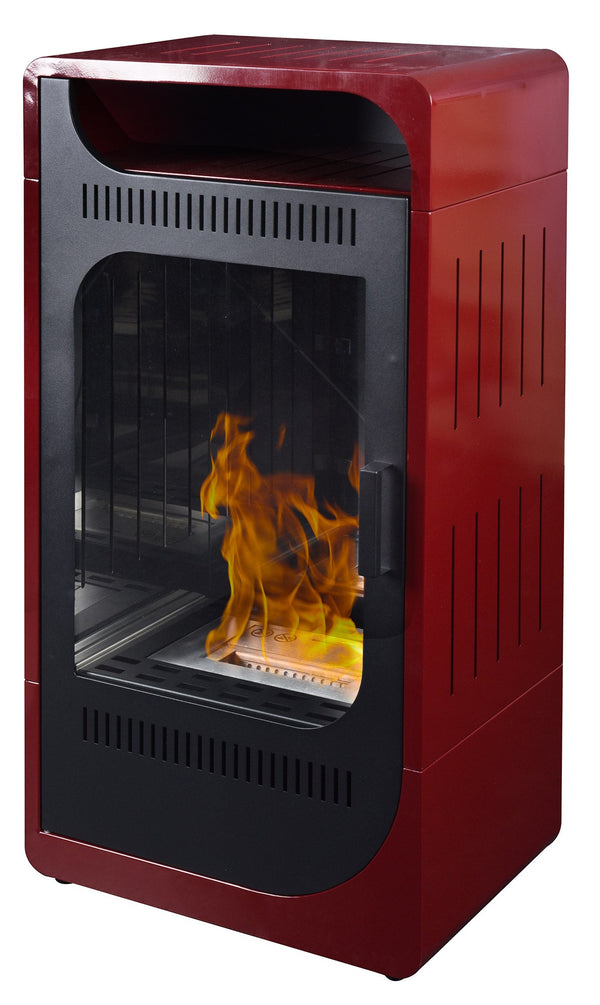 acquista Stufa a Bioetanolo da Interno 94,5x50x32 cm 3,5kW Fiammetta Ventilata Bordeaux