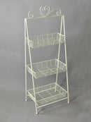 Scaffale per Piante in Ferro 3 Piani 50x36,5H126,5cm Piano