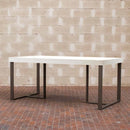 Tavolo 130x90x76 cm Apollo Fix Bianco Frassino