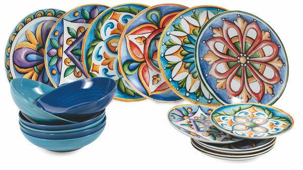 prezzo Servizio Piatti 18 Pezzi in Porcellana e Gres Villa d'Este Home Tivoli Le Maioliche