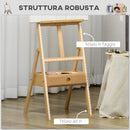 Cavalletto da Pittore 43,5x43x150-190 cm ad Altezza Regolabile con Cassetto in Legno di Faggio      