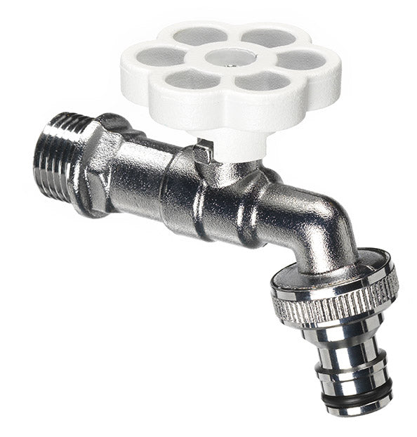 Rubinetto a Sfera per Fontana da Giardino con Fiore Colorato Belfer RUB/029 Bianco sconto