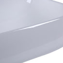 Lavabo da Appoggio Rettangolare in Ceramica Smaltata Bianco 56x42x14.5 cm 