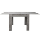 Tavolo da Pranzo Quadrato Allungabile a Libro 90-180x90x74 cm in Legno Effetto Cemento      