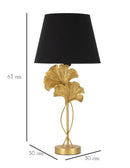 Lampada da Tavolo Flow 30x63x30 cm in Ferro Oro/Nero