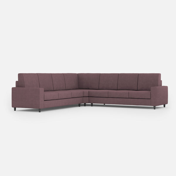 online Divano Angolare 7 Posti 286x286x85 cm Sakar in Tessuto Prugna